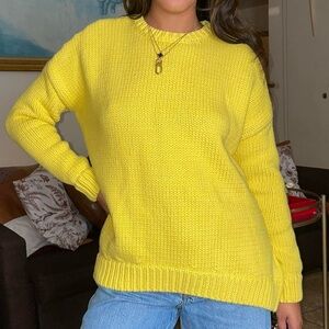 bumblebee yellow knit sweater